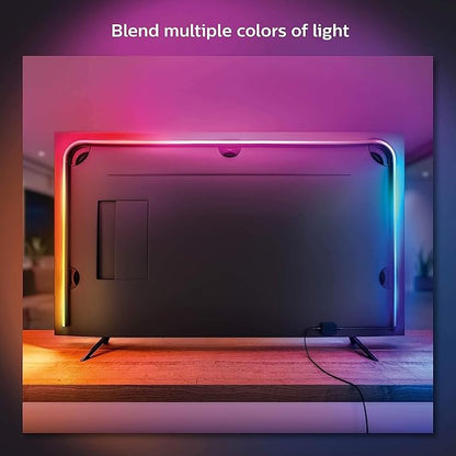 Philips Hue Play Gradient 65" Smart TV Light Strip,Flowing Color-Changing LED Strip Lights,Multicolor TV Backlight Sync with Music&Gaming,Requires Bridge&Sync Box,Control with App&Voice,(Pack of 2)