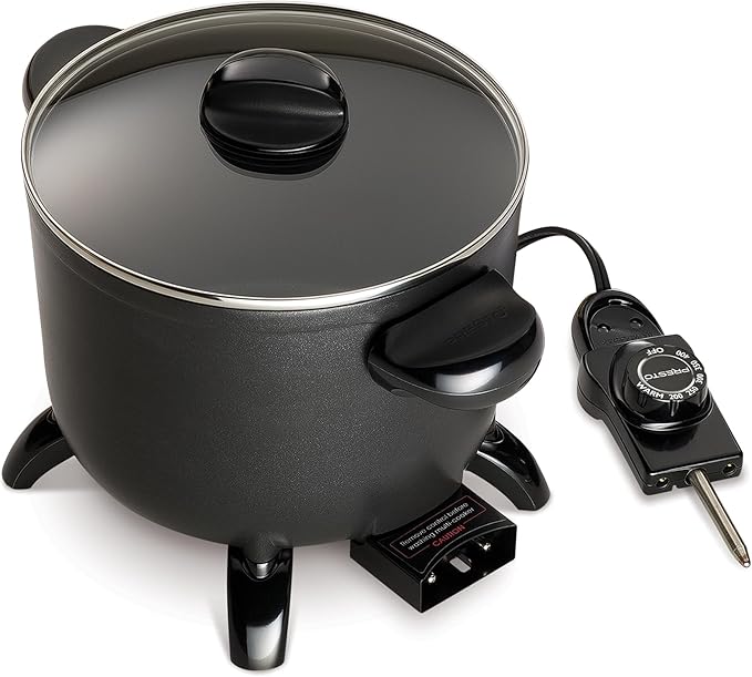 Presto 06006 Kitchen Kettle Multi-Cooker, Steamer, Deep Fryer, Black