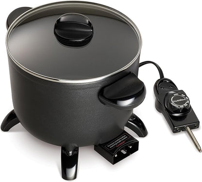Presto 06006 Kitchen Kettle Multi-Cooker, Steamer, Deep Fryer, Black