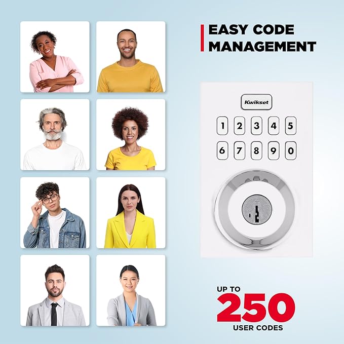 Kwikset HomeConnect 620 Z-Wave Long Range Enabled Keypad Smart Lock Convenient Keyless Entry, Customizable User Codes, Ring Alarm Compatible, Hub Required, Sold Separately Polished Chrome Contemporary