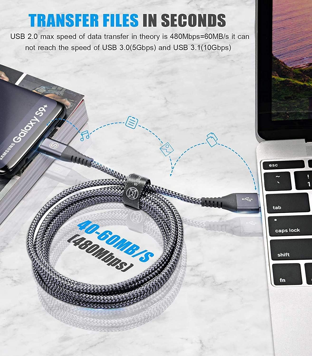 sweguard USB Type C Charger Cable [3-Pack,6.6ft+6.6ft+3.3ft] iPhone 16 Charger Nylon Braided Cord for iPhone 16 15 Pro Max Plus Samsung Galaxy S24 S23 S22 S21 S20 S10 Note 20 10 A54 Pixel LG Moto PS5