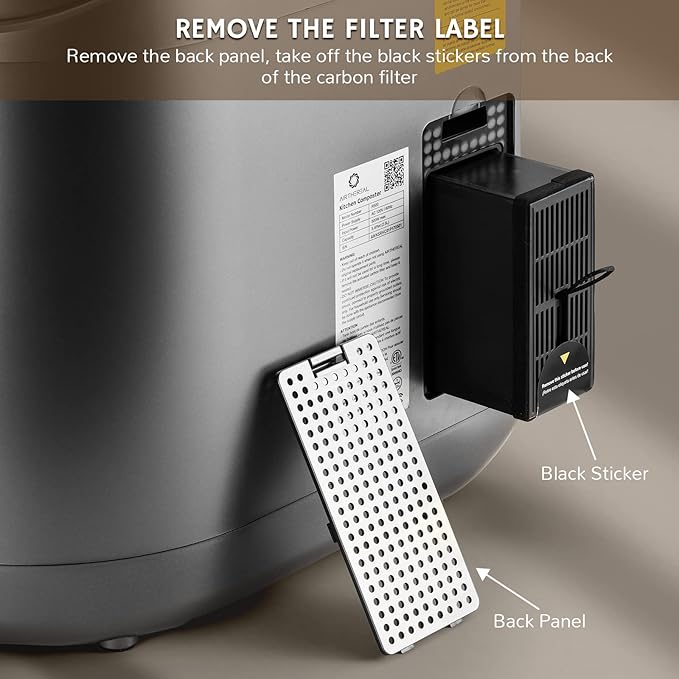 Airthereal Bundle | Revive Electric Kitchen Composters 1-Grey and 1-White, 2.5L Capacity with SHARKSDEN® Tri-Blade, Turn Food Waste and Scraps into Dry Compost Fertilizer