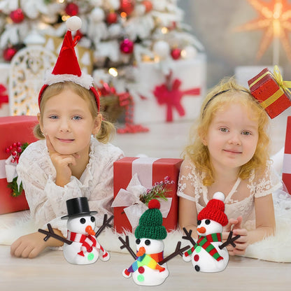 Build a Snowman Kit - Christmas Crafts, Modeling Clay DIY Kit, Creative Kids Air Dry Modeling Clay, Xmas Holiday Party Decor Gift