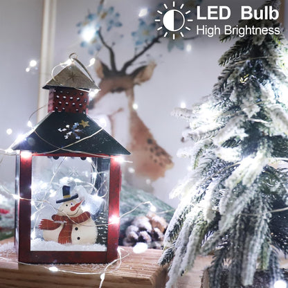 Christmas Decorations Cool White Fairy String Lights, Battery Operated with Timer, 2 Pack Total 33FT 100 Led Mini Battery Powered Twinkle Mason Jar Waterproof Firefly Lights DIY Party