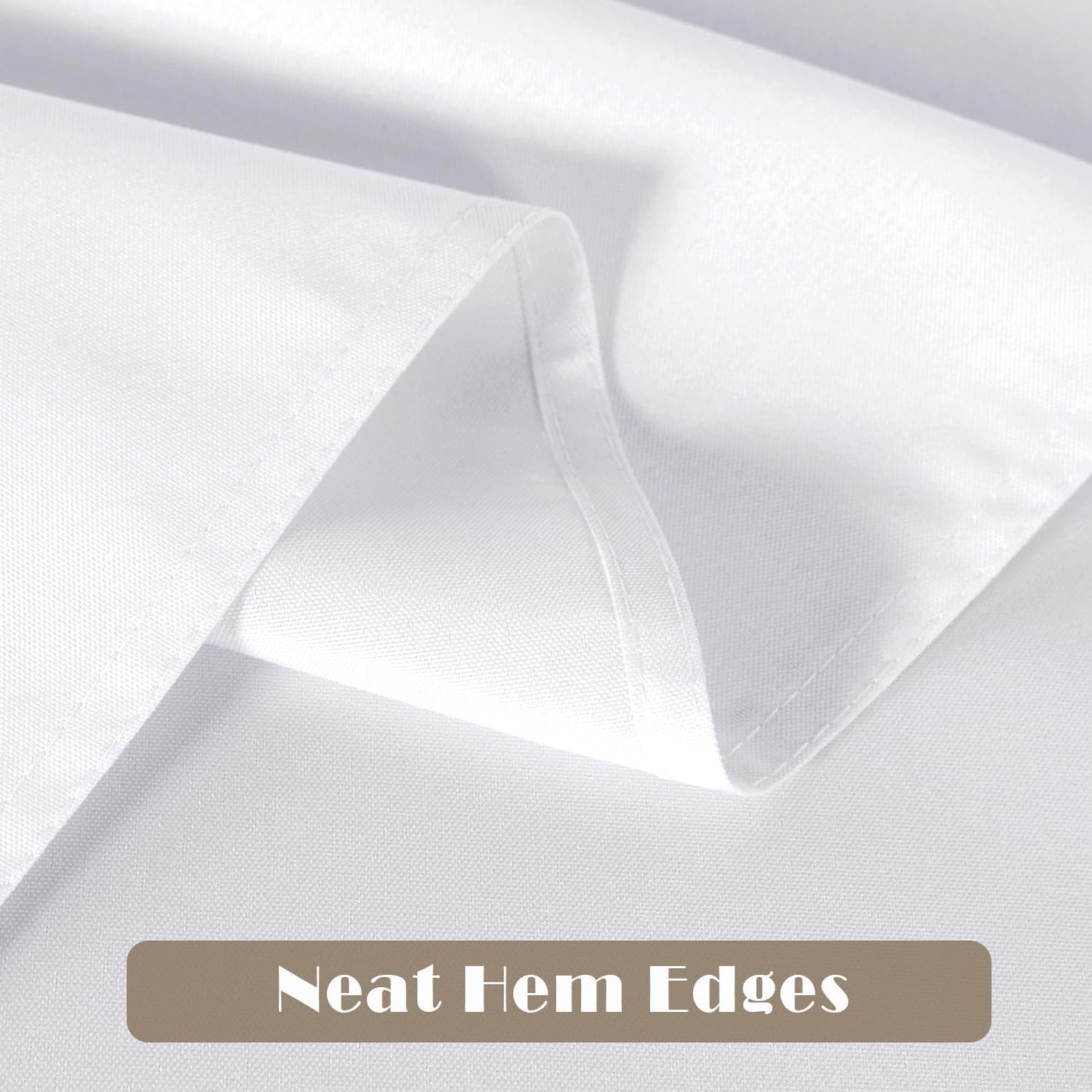 sancua 8 Pack White Tablecloth 60 x 84 Inch, Rectangle Table Cloth for 4ft Tables - Stain and Wrinkle Resistant Washable Polyester Table Cover for Dining Wedding Banquet Party Buffet Restaurant