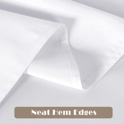 sancua 6 Pack White Tablecloth 60 x 84 Inch, Rectangle Table Cloth for 4ft Tables - Stain and Wrinkle Resistant Washable Polyester Table Cover for Dining Wedding Banquet Party Buffet Restaurant