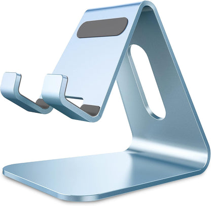 CreaDream Cell Phone Stand, Cradle, Holder, Aluminum Desktop Stand Compatible with Switch, All Smart Phone, iPhone 11 Pro Xs Max Xr X Se 8 7 6 6s Plus SE, Sierra Blue
