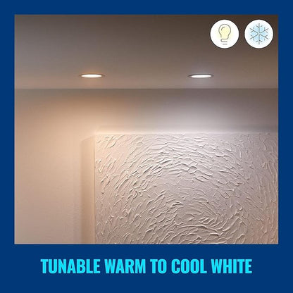 WiZ Retrofit Downlight - 6 inch LED Recessed Light Fixture - Motion Activated Recessed Light - 1150 Lumen - Connects to Wi-Fi - Control with Voice or App - Matter Compatible LED Lights | (Pack of 6)