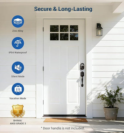 Veise Keyless Entry Door Lock, Electronic Keypad Deadbolt, Keyed Entry, Auto Lock, Anti-Peeking Password, Back Lit & Easy Installation Design, Oil Rubbed Bronze