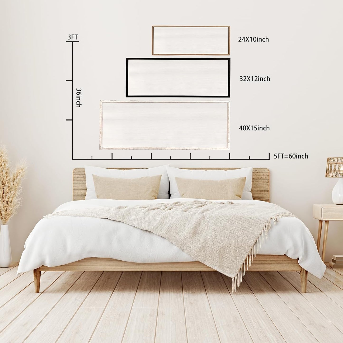 flowtorely Always Kiss Me Goodnight Wall Sign For Master Bedroom Above Bed Wall Decor 40''×15'' Large Rustic Solid Wood Frame For Farmhouse Couples Above bed Wall Art Decoration (Black)