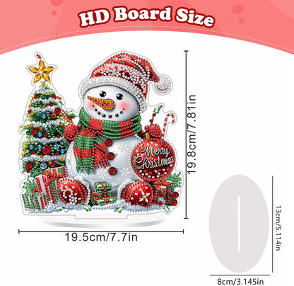 Diamond Art Kits for Adults, Christmas Snowman, Special Shaped Rhinestone Diamond Art Christmas Ornaments, Cute Snowman, DIY Diamond Art Painting Desktop Ornament Gem Art Crafts for Adults Home Decor