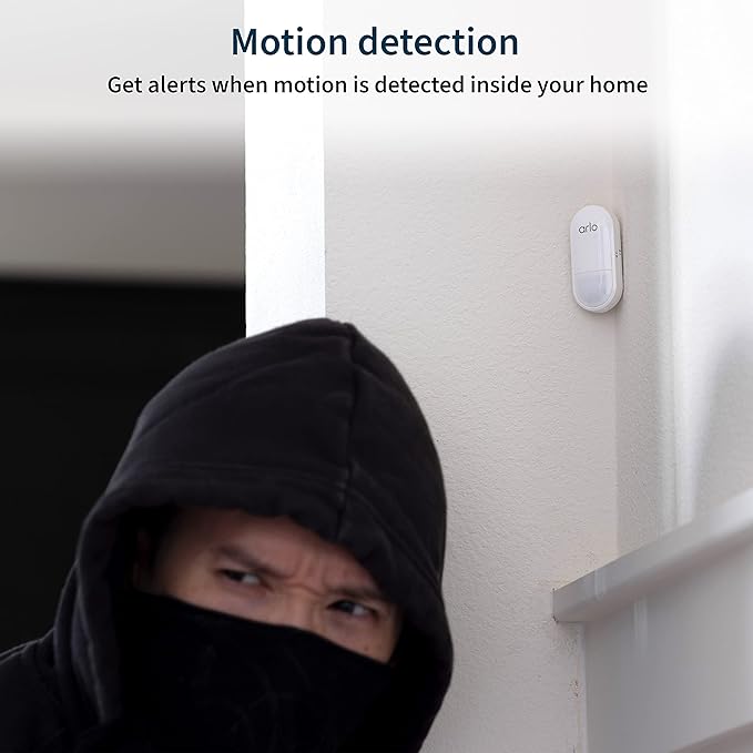 Arlo All-in-One Sensor - 8 in 1 with Open/Close Detection, Motion Sensor, Water Leak Detection, Freeze Detection, Tilt Detection, Smoke Alarm Listening, CO Alarm Listening - 1 Pack, Add-On, MS1001