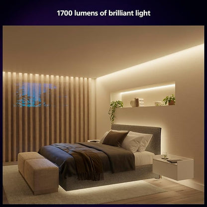 Philips Hue Indoor 10 Ft Smart LED Solo Lightstrip Base Kit with Smart Dimmer Switch - Control with Hue App, Alexa, Google Assistant, Apple HomeKit