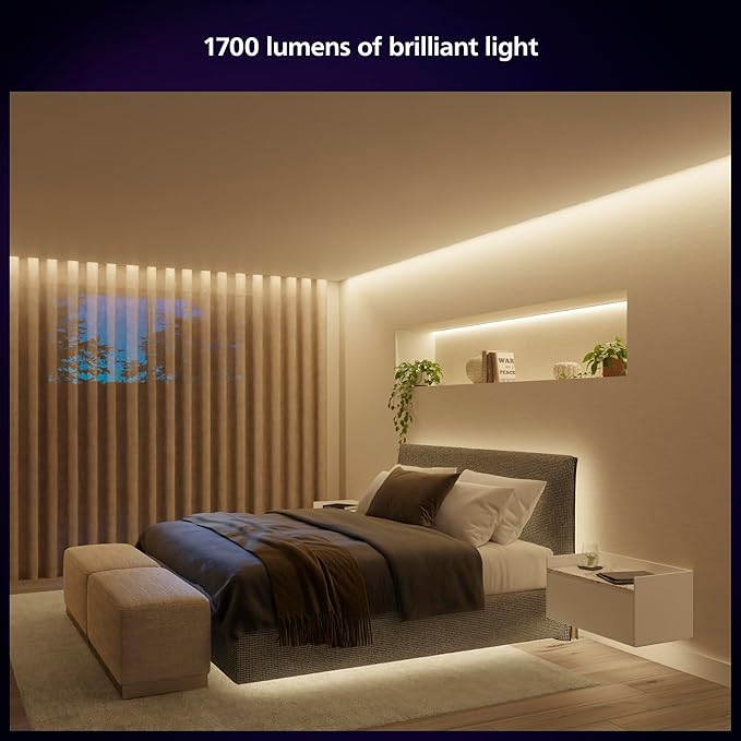 Philips Hue Indoor 10 Ft Smart RGBWW LED Solo Lightstrip Base Kit, Control with Hue App, Compatible with Alexa, Google Assistant and Apple HomeKit (Pack of 4)