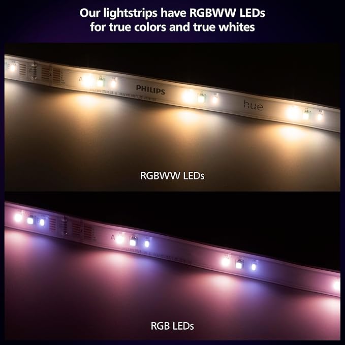 Philips Hue Indoor 10 Ft Smart LED Solo Lightstrip Base Kit with Smart Dimmer Switch - Control with Hue App, Alexa, Google Assistant, Apple HomeKit