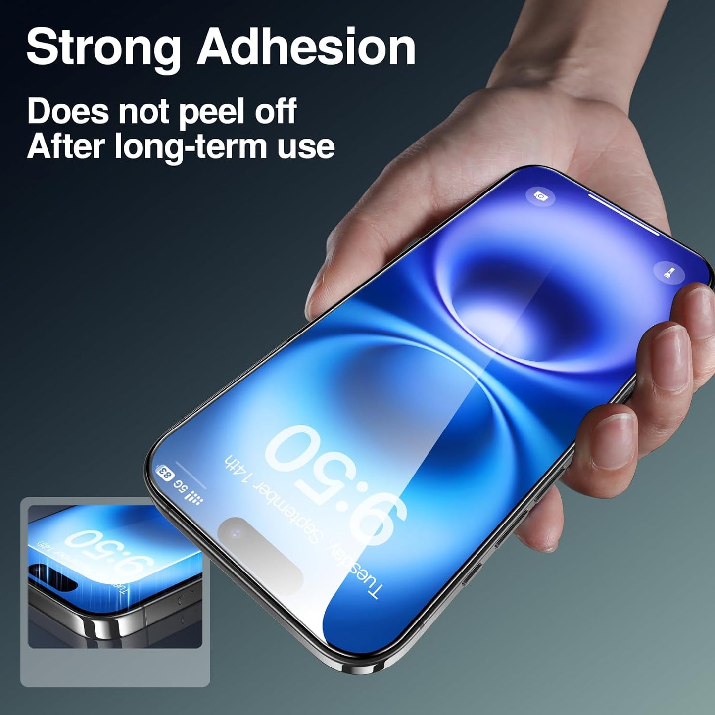 SMARTDEVIL 2 Pack Screen Protector for iPhone 16 (6.1 Inch) Tempered Glass, HD Clear Film, Easy Installation, Dust-Free & Bubble-Free