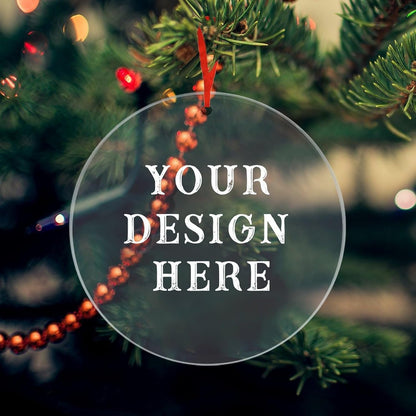 Personalized Christmas Ornaments - Custom Picture & Text Ornaments for Christmas 2024, Baby's 1st Christmas Ornament with Picture for Xmas Tree Custom Gifts for Family, Mom, Dad, Friend (Acrylic)