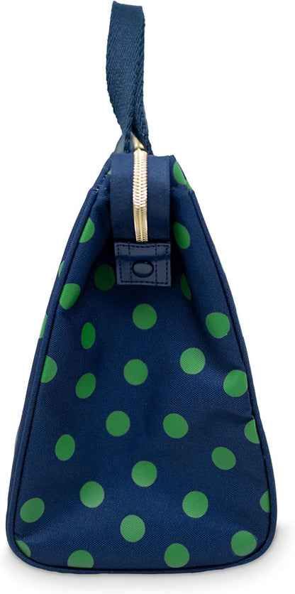 kate spade new york Portable Soft Cooler Lunch Bag, Thermal Tote with Insulated Interior Lining and Storage Pocket, Lunch Tote for Women, Sonnet Dot