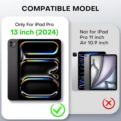 iPad Pro 13 Inch Case with Keyboard (M4, 2024) - 7-Color Backlit Magic Keyboard Case, Features Easy-Set Magnetic Stand, Built-in Multi-Touch Trackpad & Wireless Connectivity, Black