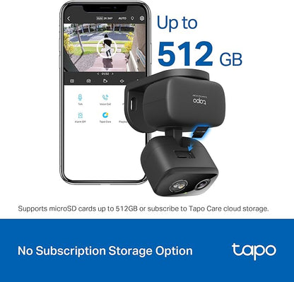 Tapo 2K Indoor/Outdoor Pan/Tilt Wired Security Camera - Baby Monitoring, Person & Baby Cry Detection, 360° Motion Tracking, Night Vision, No-Subscription Local Storage or Optional Cloud, C217 (2-Pack)