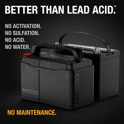 NOCO Lithium NLX31: 12V Dual-Purpose LiFePO4 Lithium-Ion Battery - 120Ah Deep-Cycle and 1600A Group 31 Starter Battery - UL Listed - Built-In Dynamic BMS