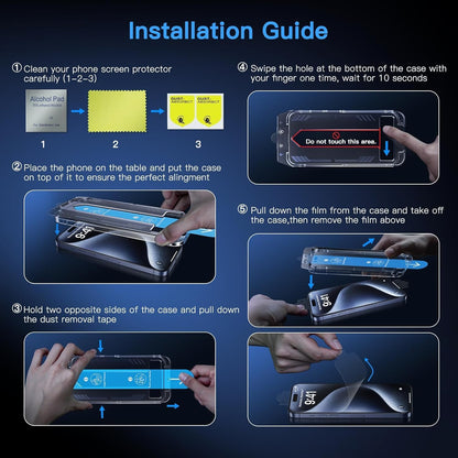 Uyiton Anti-Blue Light for iPhone 12 Pro Max Screen Protector - Unbreak-Glass Full Coverage Case Friendly Scratch Resistance 9H Tempered Glass Screen Protector for iPhone 12 Pro Max, 2 Pack