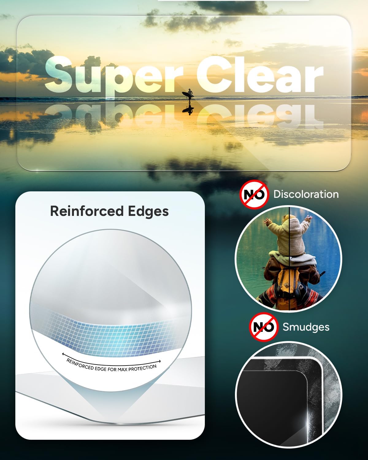 ZAGG Glass Elite Google Pixel 9 Pro Fold Screen Protector (Front Screen Only) – Ultra-Strong Tempered Glass with Recycled Content, Fingerprint Resistant, Easy Installation