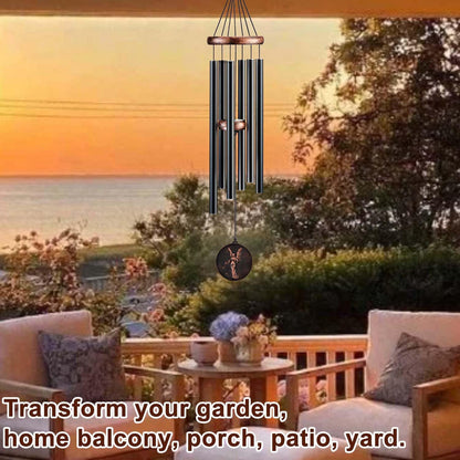 Wind Chimes for Outside, Angel Deep Tone Vintage Wind Chime Outdoor Clearance, Sympathy/Memorial/Festivals Gift for Mom Dad Grandma, Home Garden Patio Decor (32" Angel)