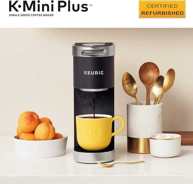 Keurig K-Mini Plus Coffee Maker, Certified Refurbished, Black (Renewed)