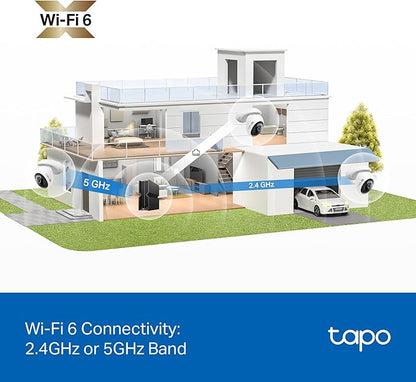 Tapo 4K 8MP Wired Pan/Tilt Outdoor Security Camera, Free Person/Vehicle Detect & 360° View, Color Night, Local AI, SD/Cloud Storage, Works w/Alexa & Google Assistant, 2.4 GHz WiFi C560WS