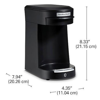 Hamilton Beach Commercial 1 Cup Pod Coffeemaker, Black, Single Serve Coffee Brewer, HDC200B