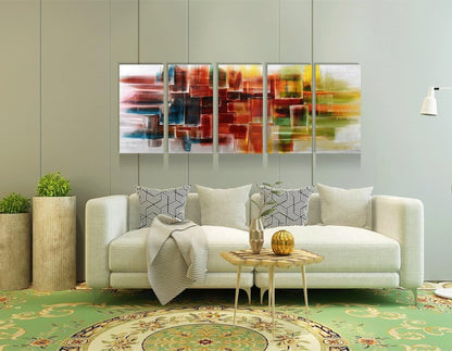 Yihui Arts Abstract Metal Wall Arts Hand Crafted Aluminum Artwork Large Modern Wall Accent for Living Room Bedroom Kitchen Decor