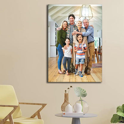 Laoife Custom Canvas Prints with Your Photos 12"x18", Canvas Photo Prints Custom, Personalized Canvas Wall Art for Office Home Bedroom Living Room Wall Decor, Gift for Father's Day Birthday Wedding