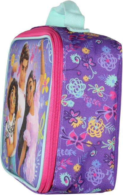 Disney Encanto Lunch Box Mirabel Isabela Luisa Diamond Dust Sparkly Insulated Lunch Bag 10"