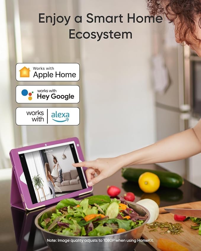 eufy Security Indoor Cam E30 2-Cam Kit, Latest Generation,4K UHD Security Camera, Pet/Dog/Baby Camera with Phone app, Color Night Vision, Human/Pet Auto Tracking,360° Coverage,Works with Homekit,White