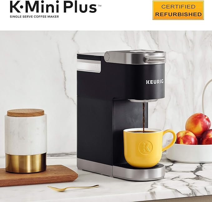Keurig K-Mini Plus Coffee Maker, Certified Refurbished, Black (Renewed)