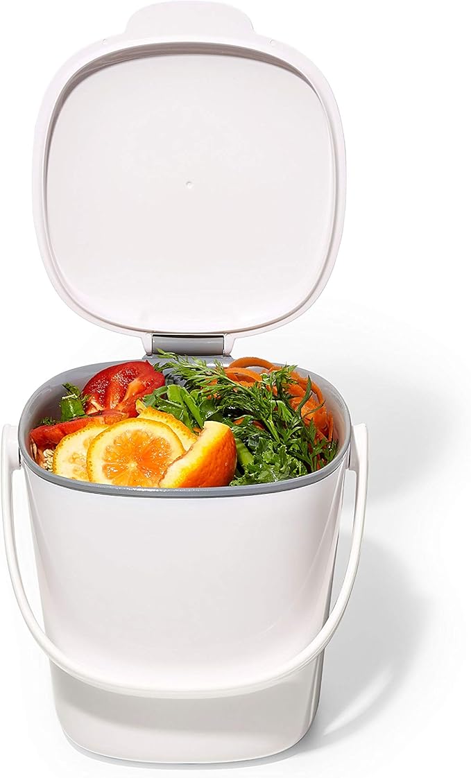 OXO Good Grips Easy-Clean Compost Bin, White - 0.75 GAL