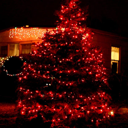 TW SHINE Red Christmas Lights, 2 Pack Total 40 FT 200 Count Incandescent Christmas Mini Tree String Lights, Waterproof Christmas Decorations for Outdoor Indoor Xmas Patio Home Party Garden Yard Decor