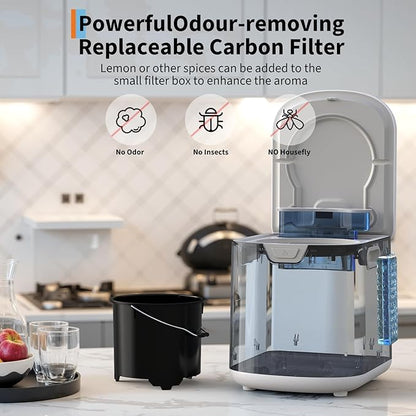 3.5L Fully Automatic Kitchen Compost Bin,Indoor Electric Food Waste Recycler with One-Click Cleaning & LED Display,Fast Fermentation to Organic Fertilizer,Eco-Friendly Countertop Composter