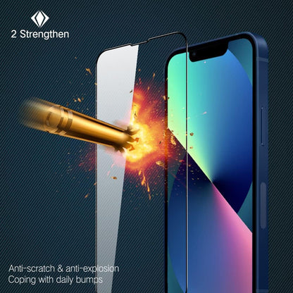 PPERFECTSIGHT Compatible for iPhone 13 Mini Screen Protector 5.4 Inch 2 Pack HD Clear Tempered Glass Case Friendly 9H Hardness Bubble Free Easy Installation