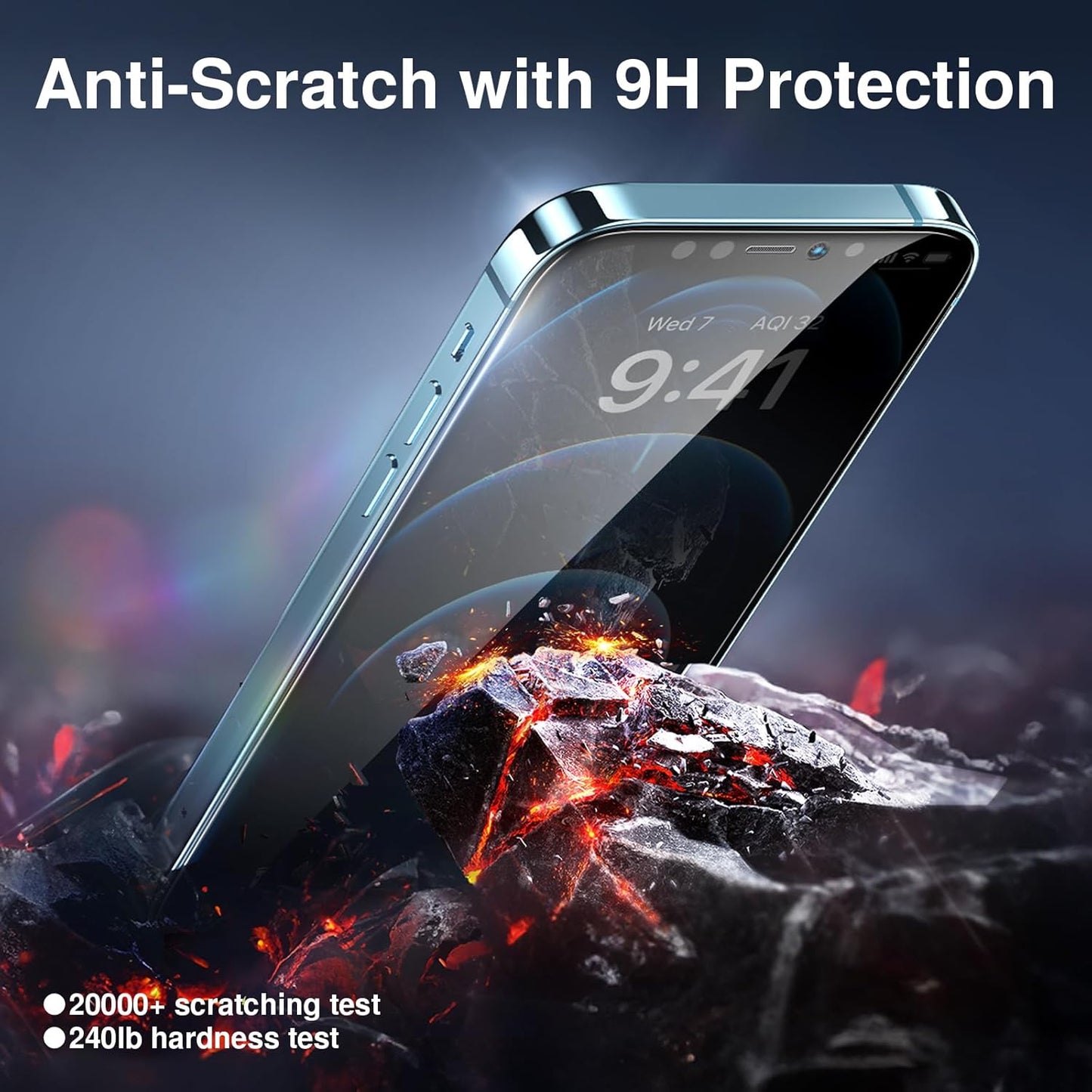 SMARTDEVIL 2PACK Privacy Screen Protector for iPhone 12 Pro Max Shatterproof Tempered Glass [True 28°Anti Spy] [9H Hardness] [Auto Dust-Elimination Install], [Bubble Free]