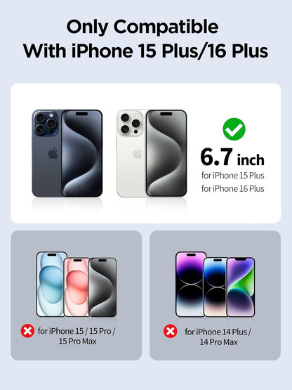 Compatible for iPhone 15 Plus Privacy Screen Protector Tempered Glass 6.7 Inch, Pink Gradient Anti Spy Anti Blue Light HD Easy Installation