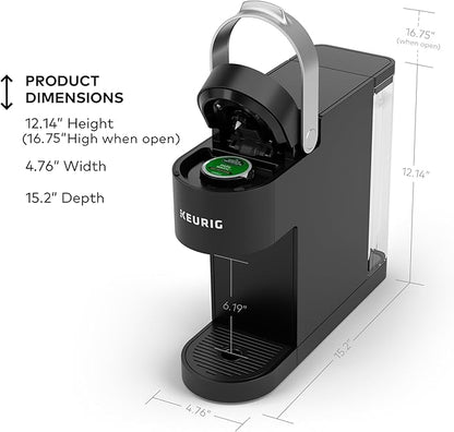 Keurig K-Slim Single Serve K-Cup Pod Coffee Maker, Multistream Technology, 3 Brew Sizes, Slim and Sleek Design, 46oz Removable Reservoir, Black