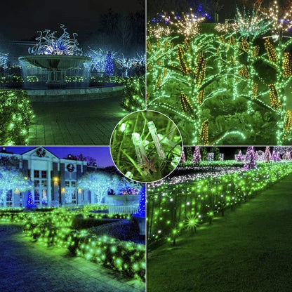 33FT 100 LEDs String Lights Waterproof Fairy Lights 8 Modes with Memory 30V UL Certified Power Supply for Home, Garden, Wedding, Party, Christmas Decoration Indoor Outdoor (Green)
