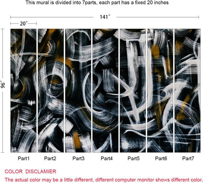 Abstract Art Wall Mural Fabric Texture Wallpaper for Bedroom Living Room (Not Peel n' Stick)