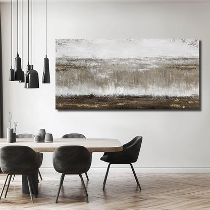 Canvas Wall Art - Abstract Wall Decor for Living Room - Grey Pictures Black and White Artwork for Walls Posters Aesthetic Office Home Bederoom Decorations 29x58 in