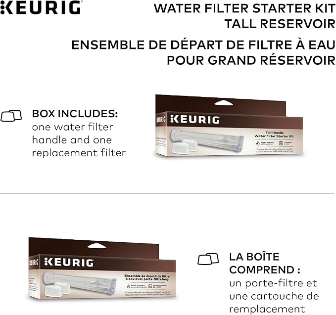 Keurig Tall Handle Water Filter Starter Kit, Comes with Handle and 2 Replacement Water Filters, Compatible with Select Keurig Coffee Makers (Pack of 6)