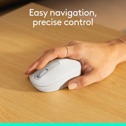 Logitech M196 Bluetooth Wireless Mouse, Compact and Portable Mouse for Laptops, Tablets and More, 12-Month Battery, Smooth Tracking, Compatible with PC and Mac, Windows and macOS - Off White