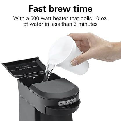 Hamilton Beach Commercial 1 Cup Pod Coffeemaker, Black, Single Serve Coffee Brewer, HDC200B