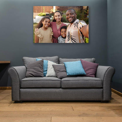 Custom Canvas Prints with Your Photos (18x18, Framed Canvas) Custom Framed Wall Art Personalized Canvas Pictures for Pet/Family Gifts for Mom/Men/Women